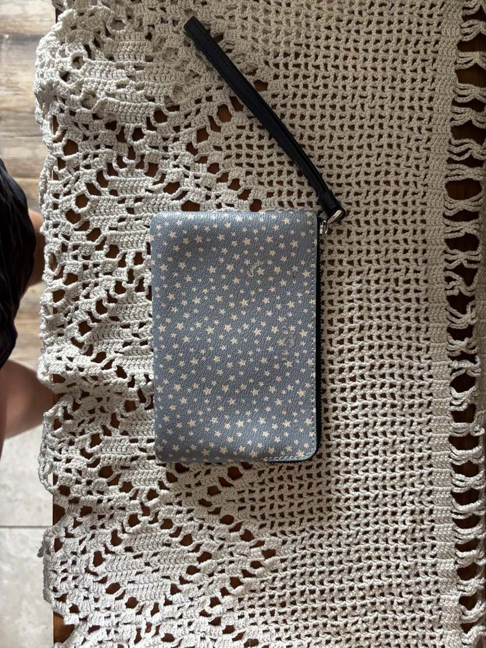 Coach Wristlet Star Print Denim Wristlet Bag